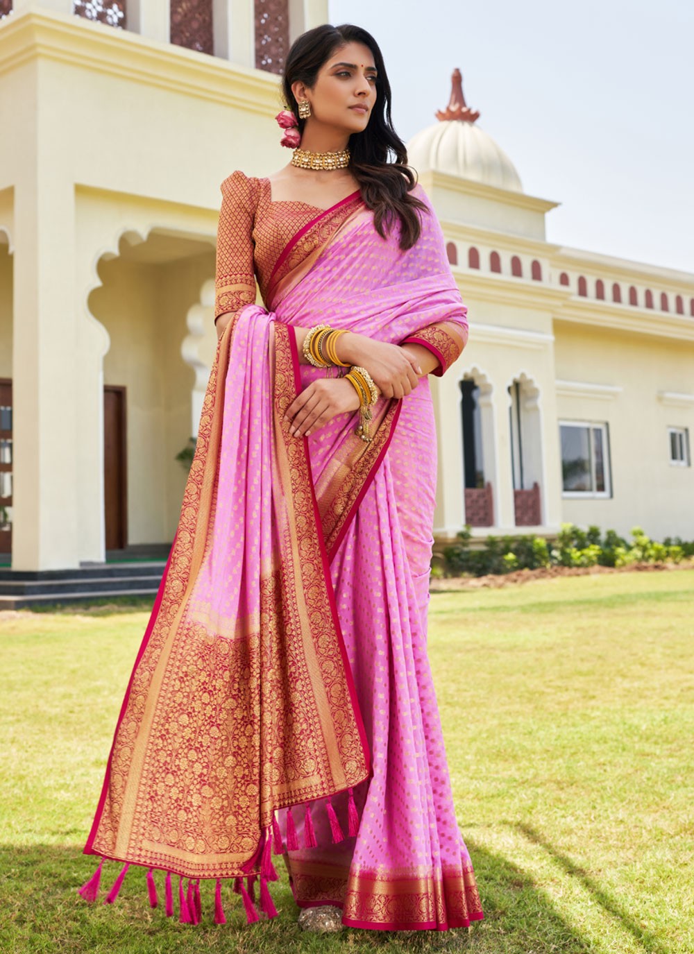 Classic Designer Georgette Saree - S3865