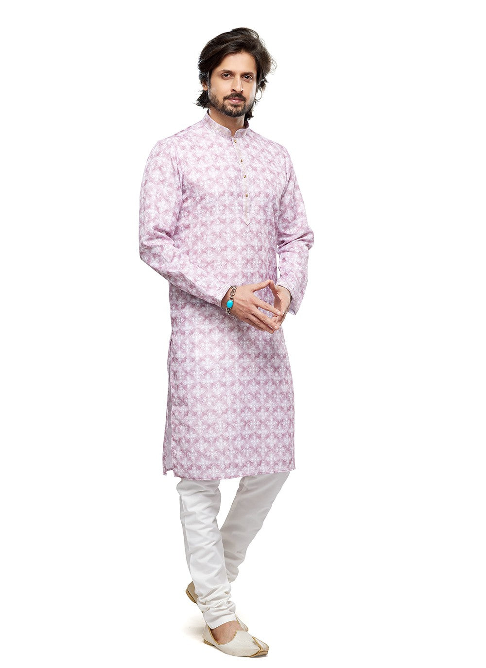 Digital Print Cotton Pink Kurta Pyjama - M6739