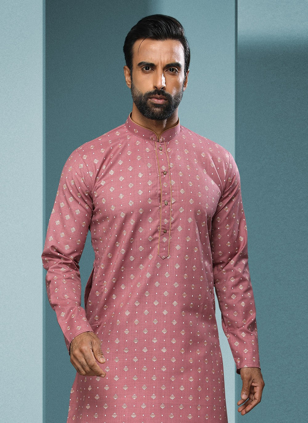 Digital Print Handloom Cotton Pink Dhoti Kurta - M4066