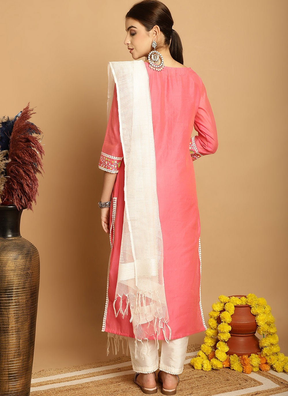 Chanderi Salwar Suit - T1898