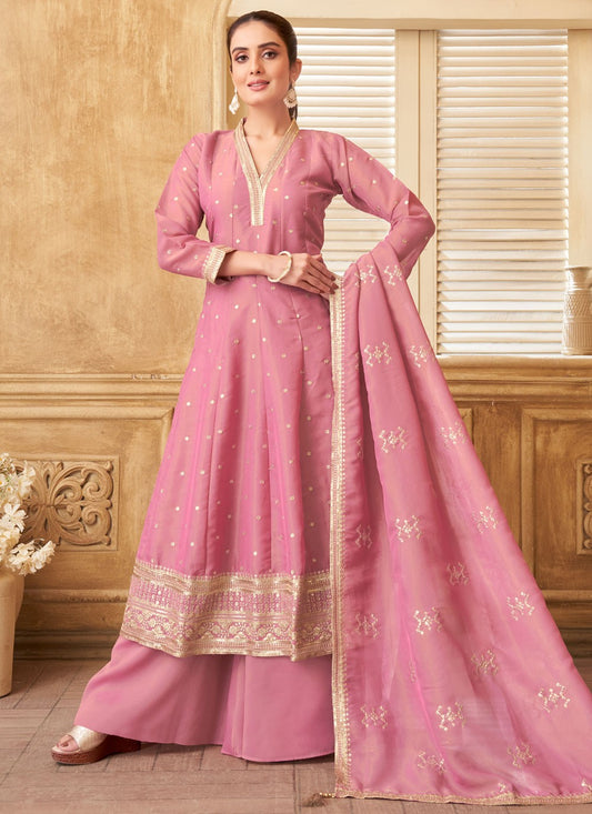 Embroidered Silk Salwar Suit - T4252