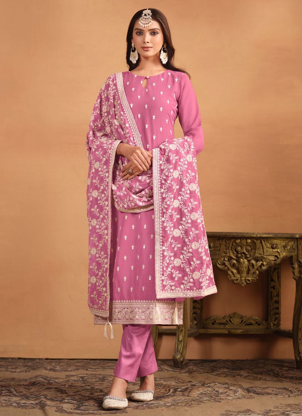 Faux Georgette Salwar Suit - T2386