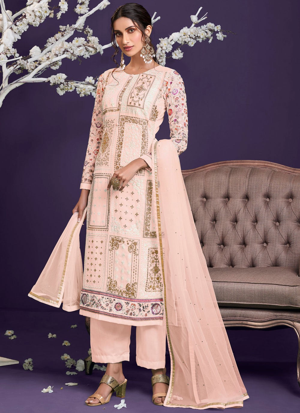 Faux Georgette Pakistani Suit - T461