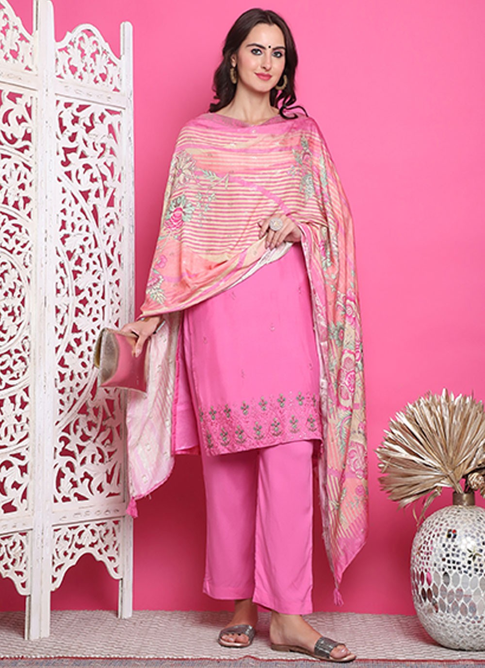 Muslin Salwar Suit - T3154