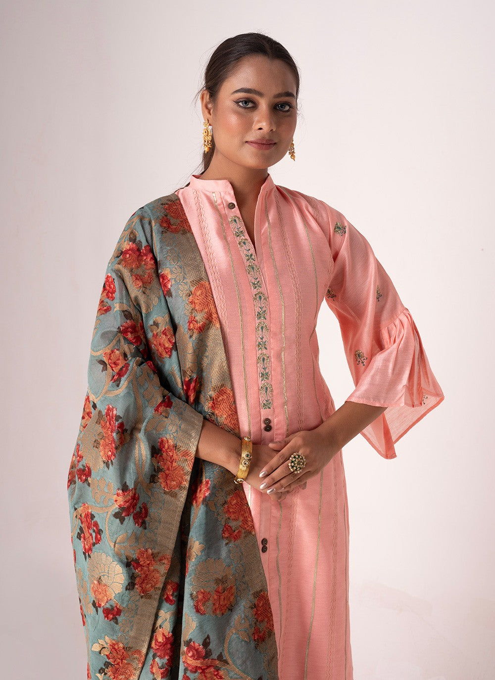 Tussar Silk Palazzo Suit - T3099