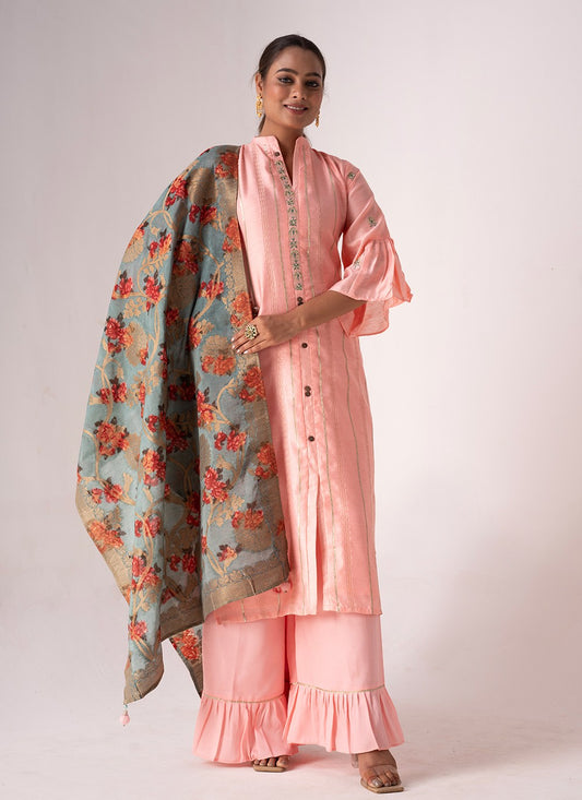 Tussar Silk Palazzo Suit - T3099