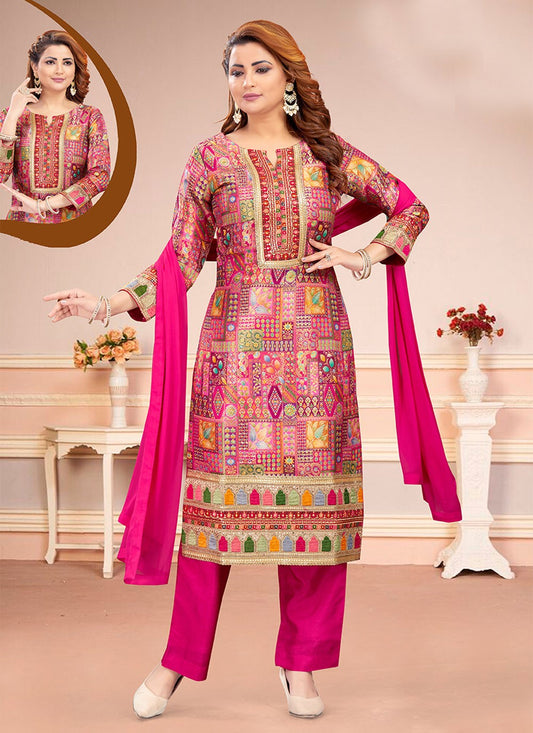 Silk Salwar Suit - T2886