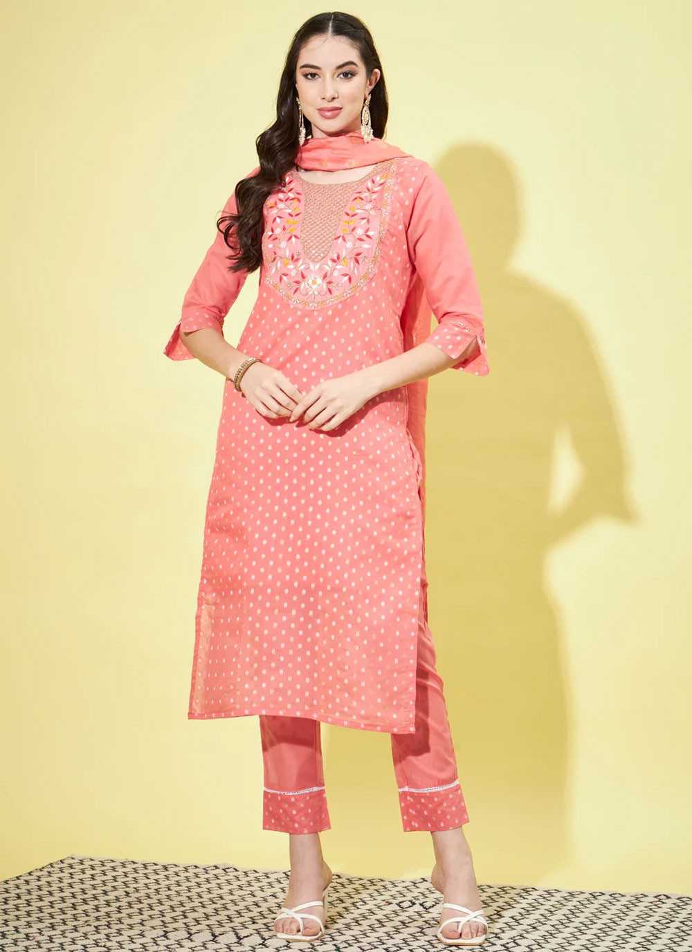 Chanderi Salwar Suit - T1497