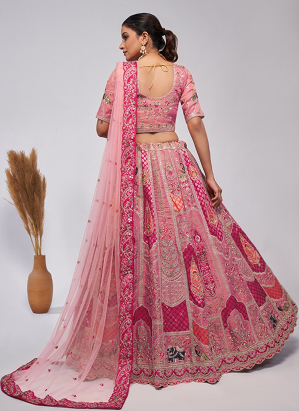 Cutdana Net Lehenga - L3169