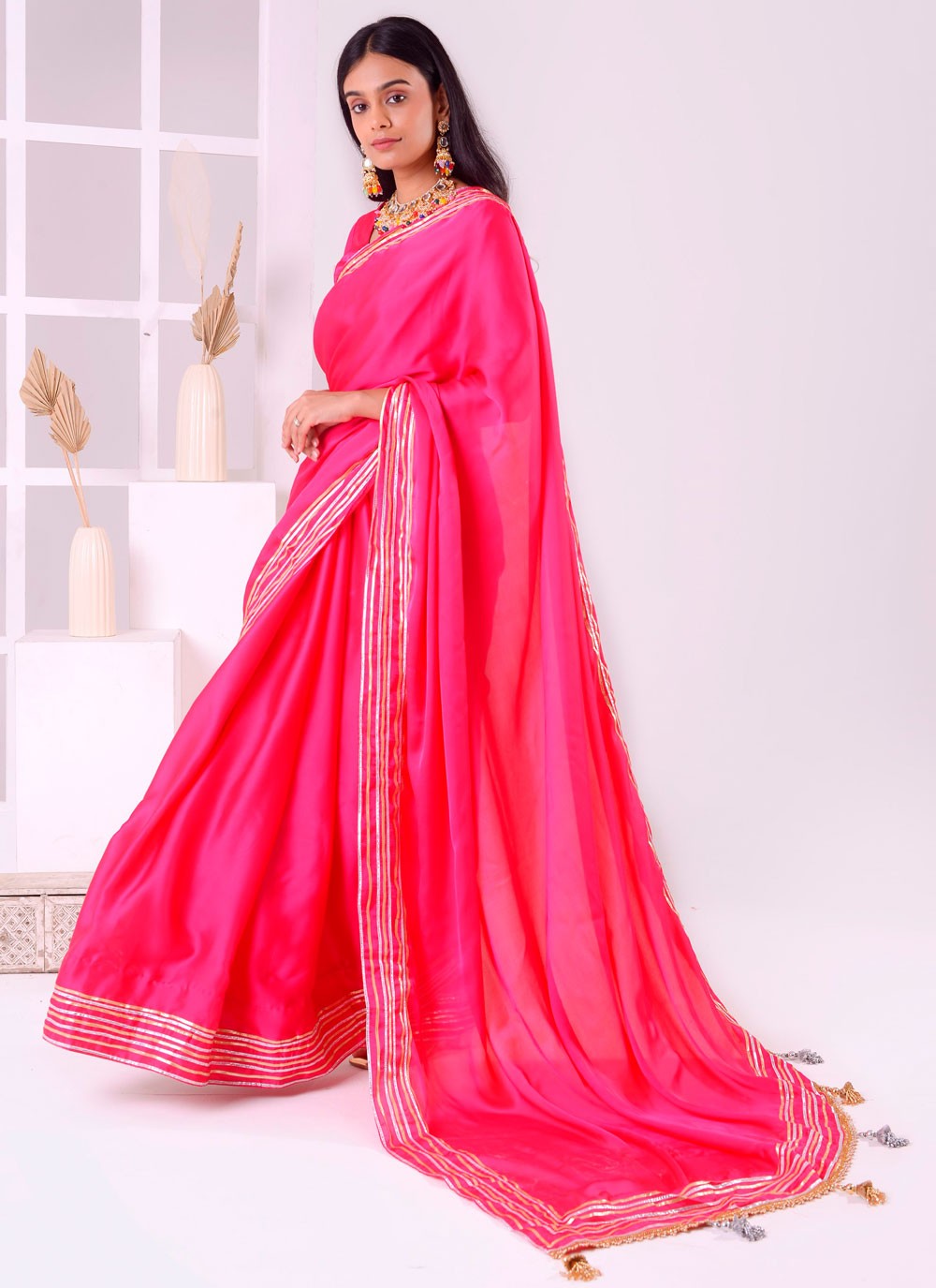 Classic Embroidered Georgette Saree - S7727