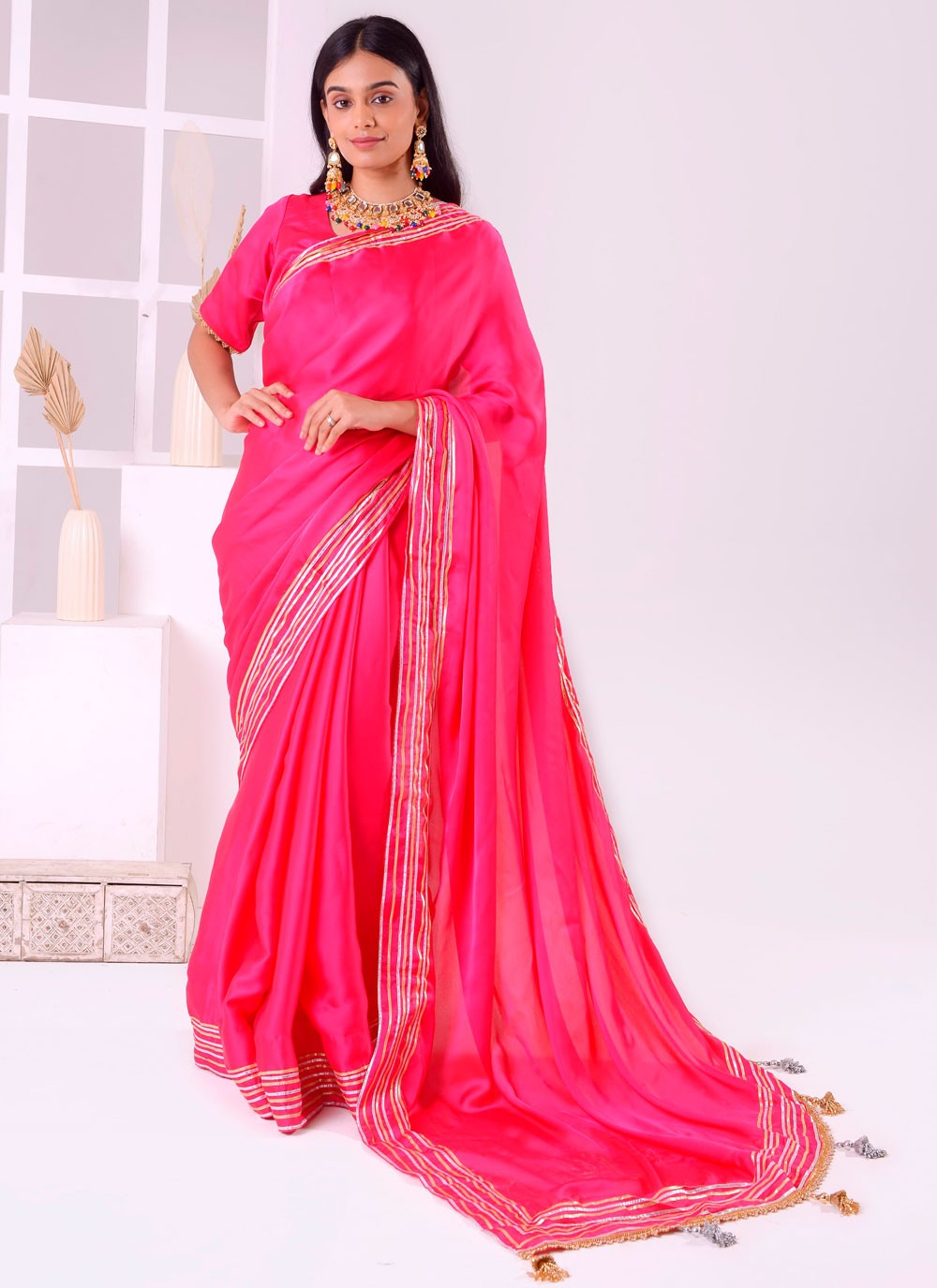 Classic Embroidered Georgette Saree - S7727