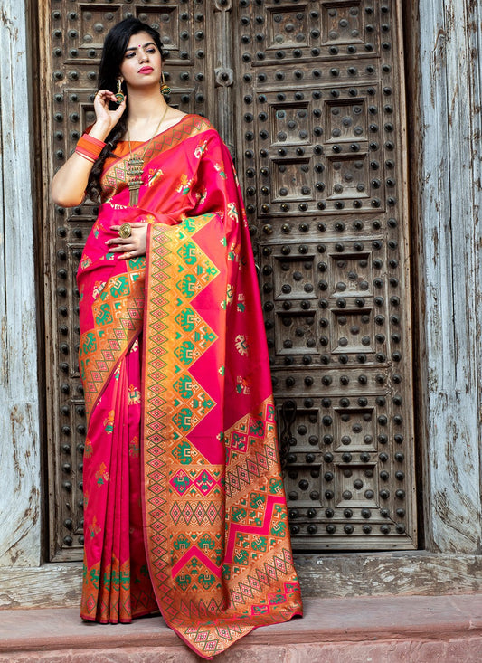 Classic Weaving Zari Patola Silk Saree - S0365