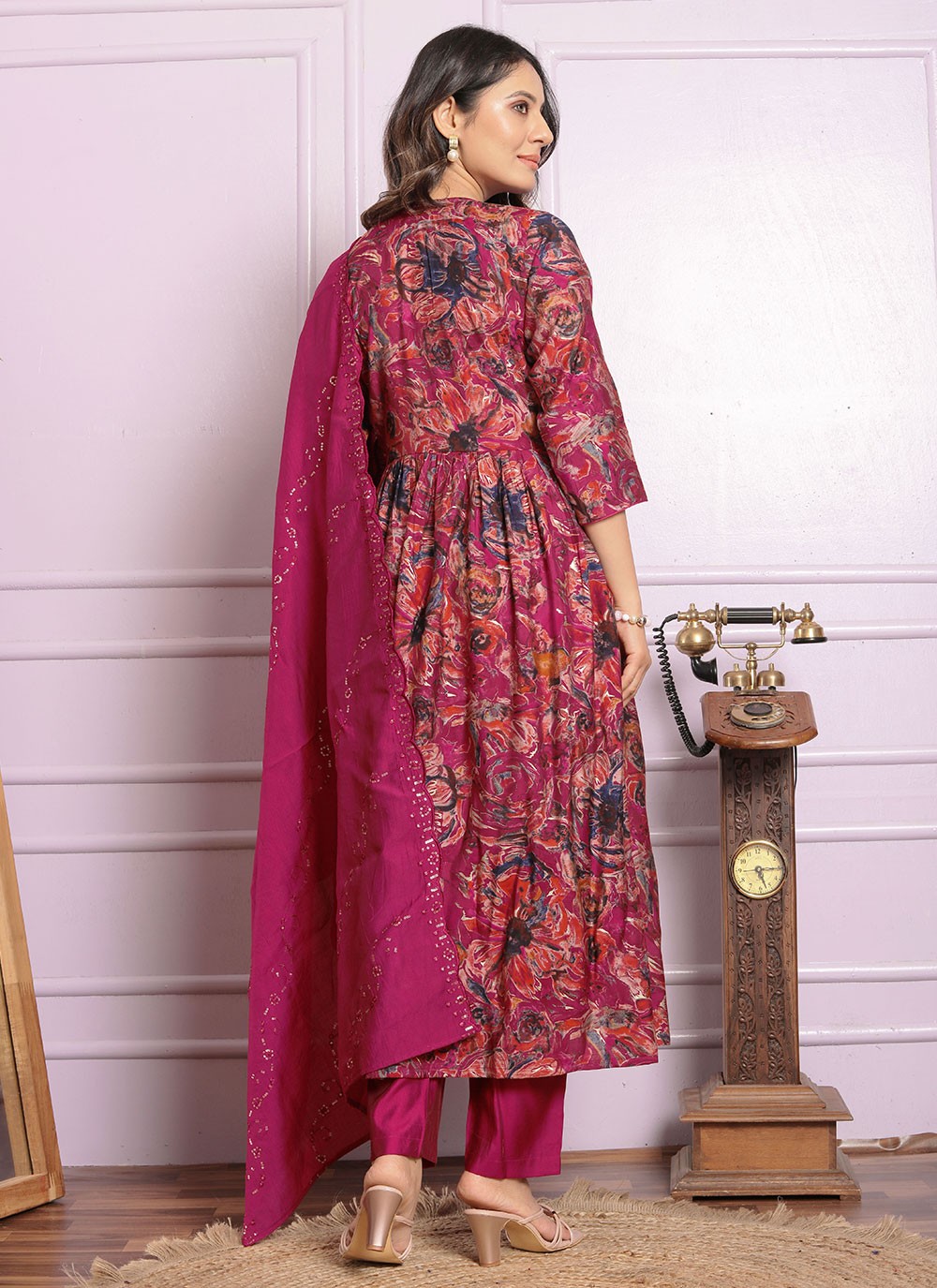 Silk Salwar Suit - T2851