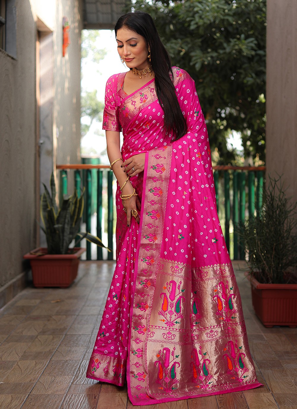 Classic Printed Silk Saree - S8943