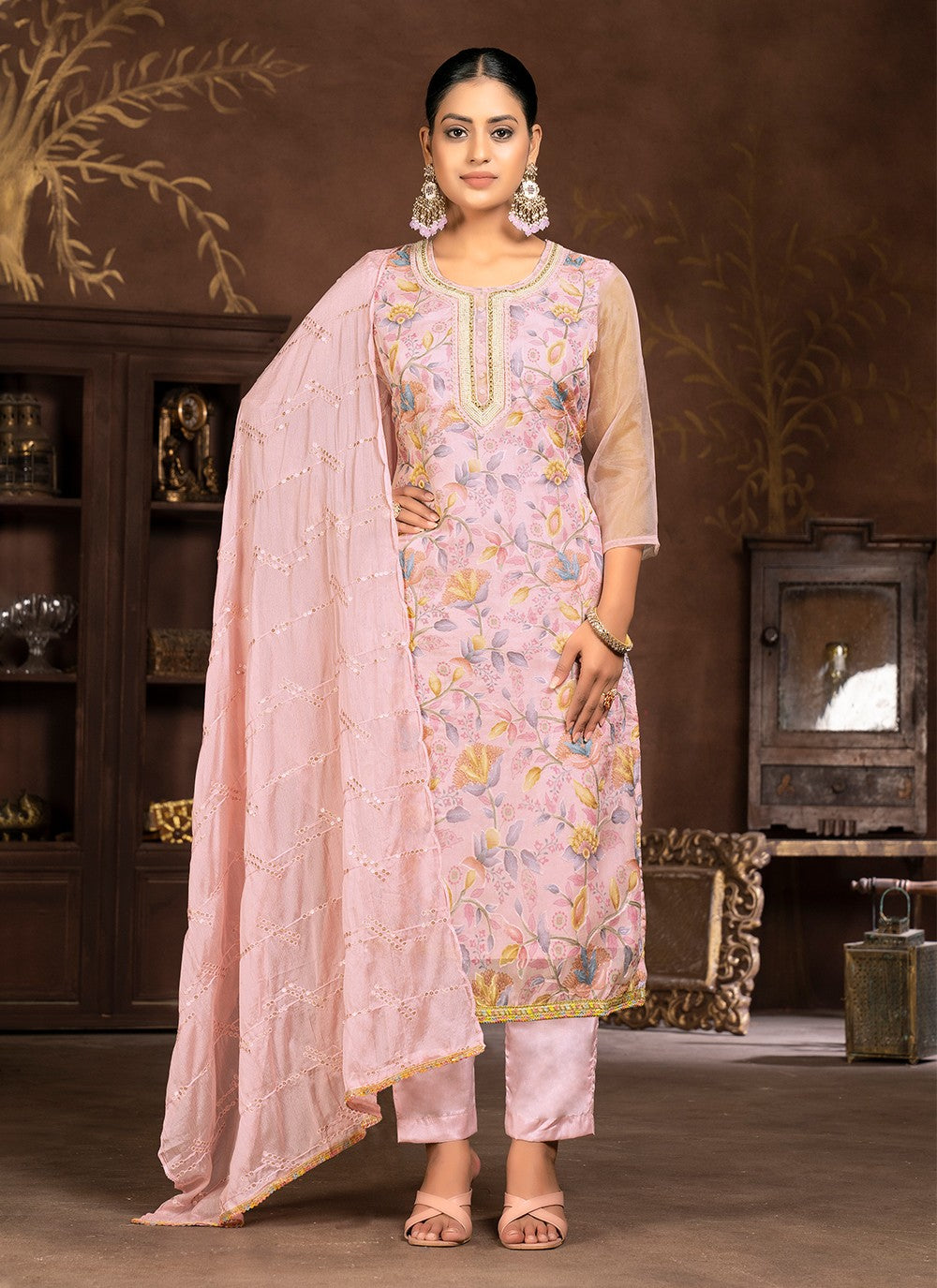 Organza Salwar Suit - T2102