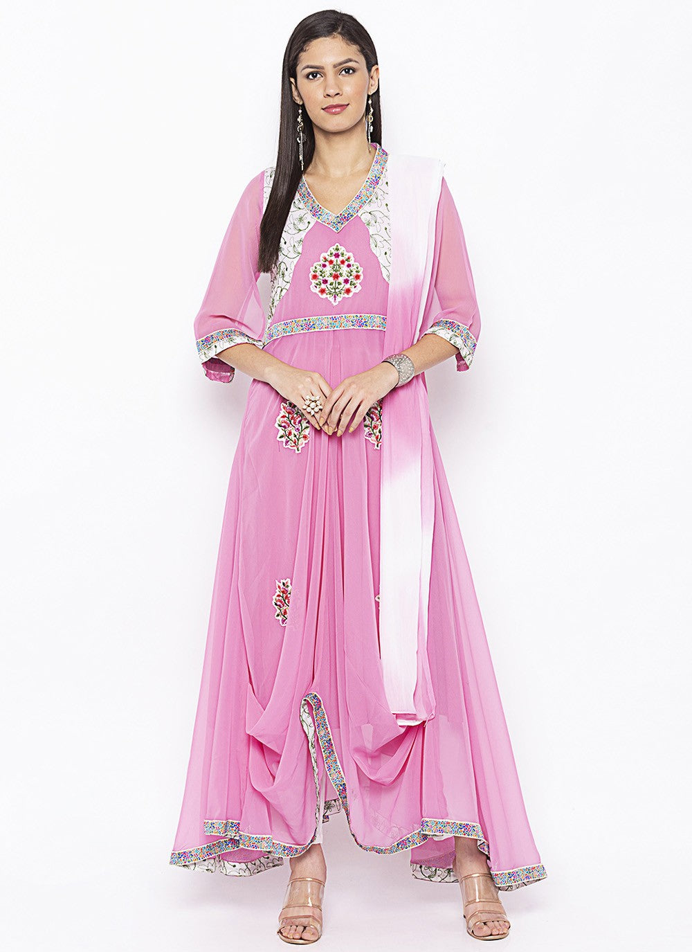 Georgette Pant Style Suit - T566