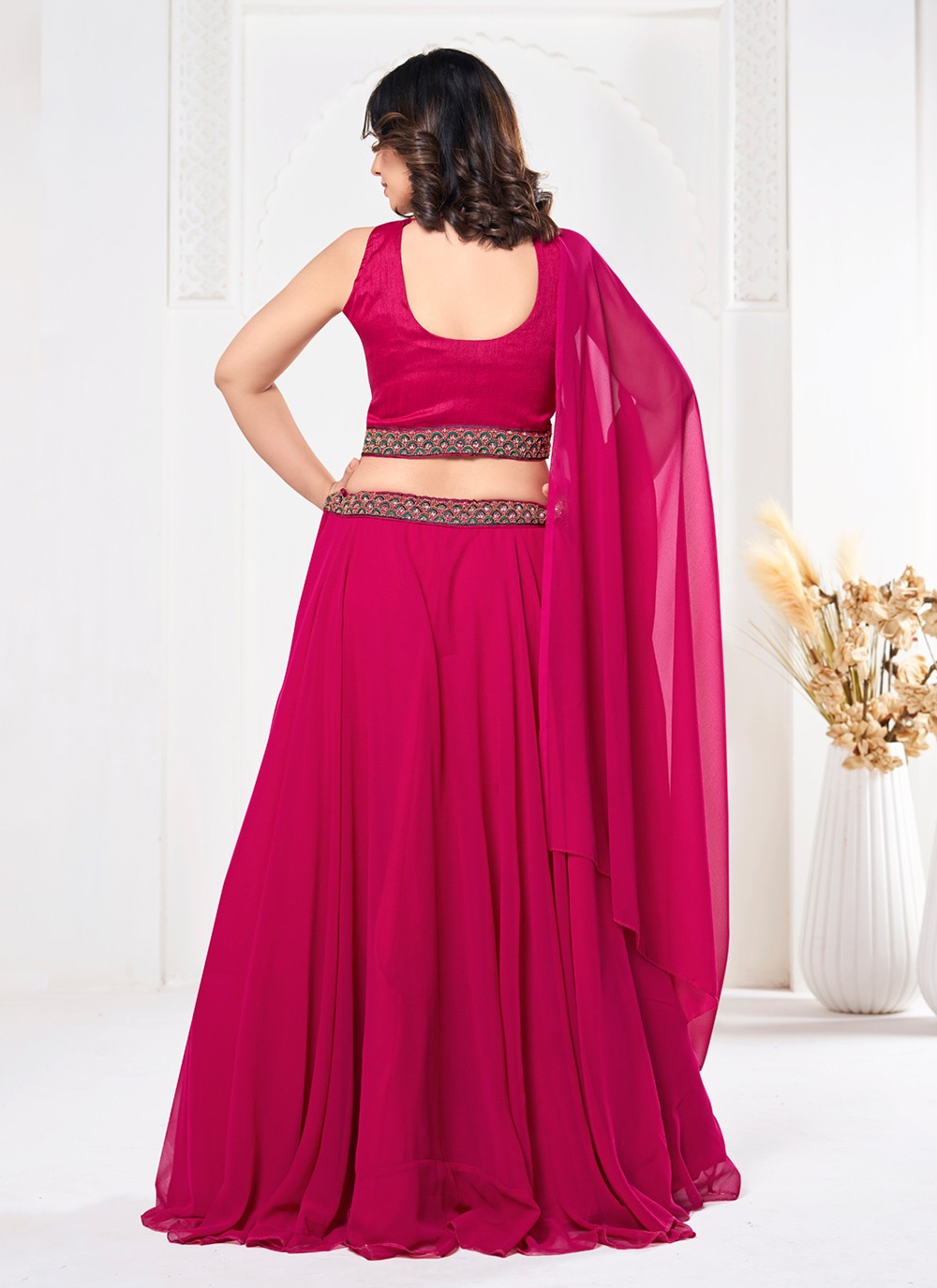 Embroidered Georgette A - Line Lehenga - L2294