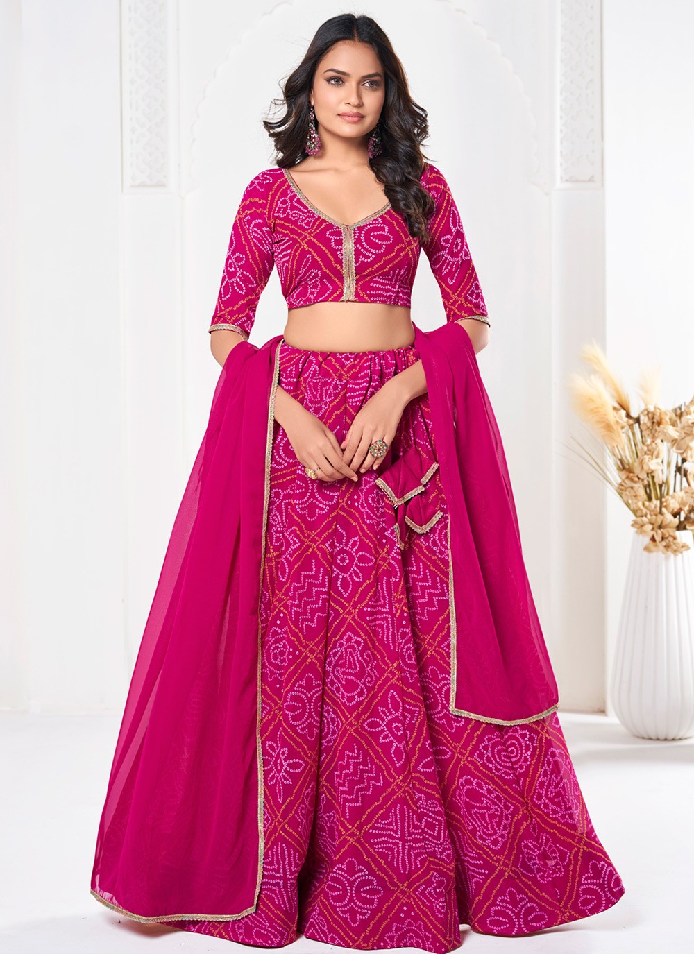 Embroidered Georgette A - Line Lehenga - L2308