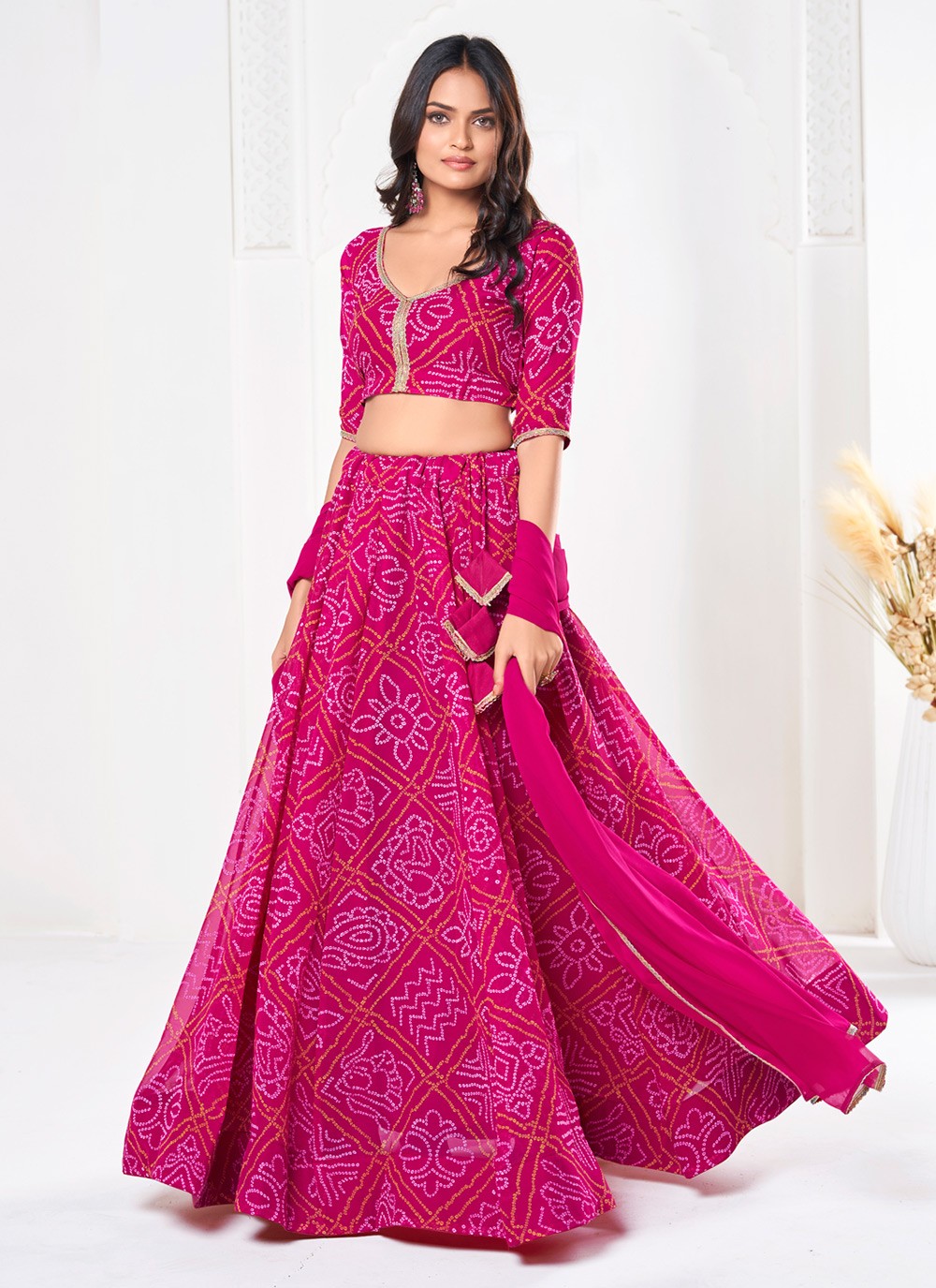 Embroidered Georgette A - Line Lehenga - L2308