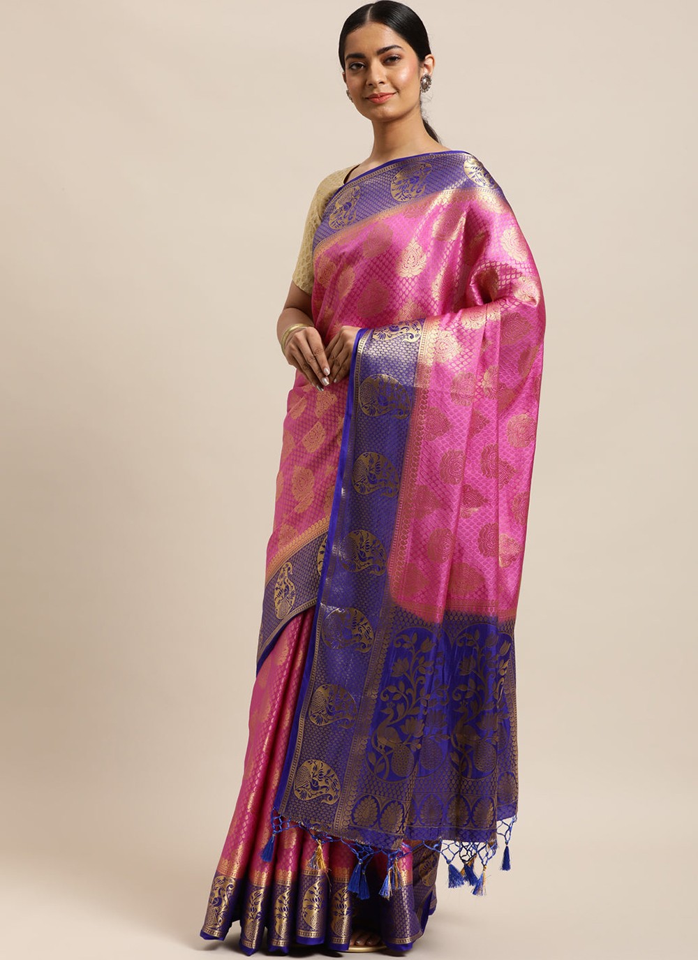 Classic Weaving Zari Kanjivaram Silk Saree - S5336