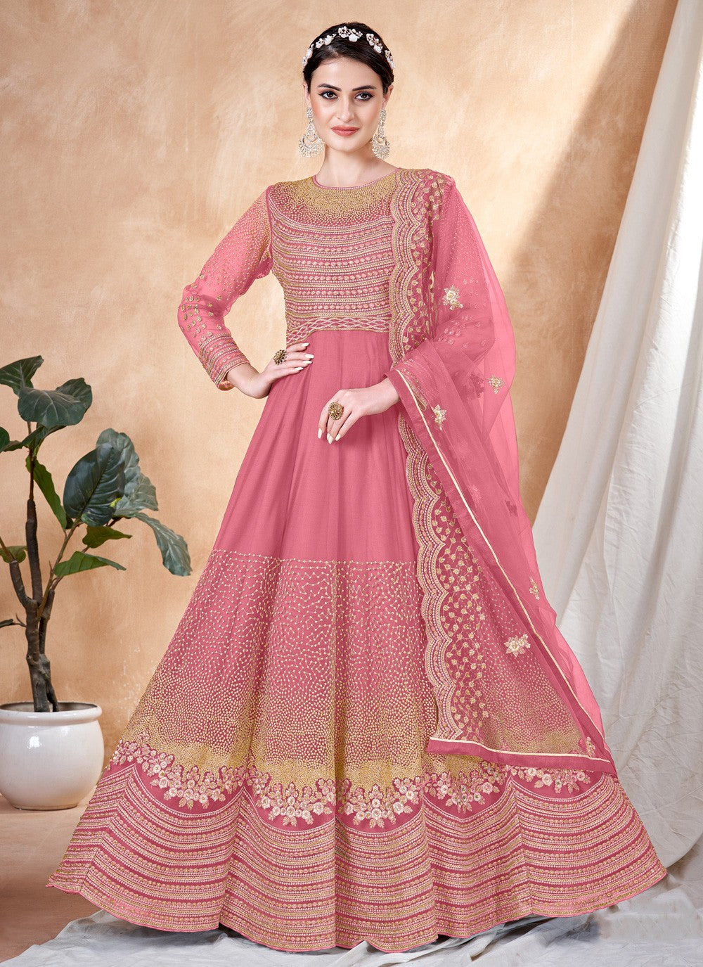 Net Salwar Suit - T1426