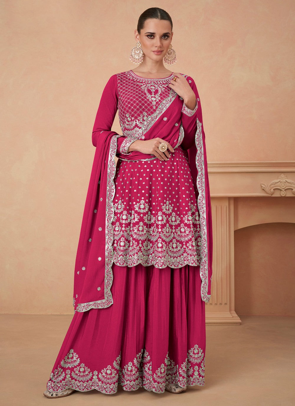 Chinon, Silk Palazzo Suit - T2128