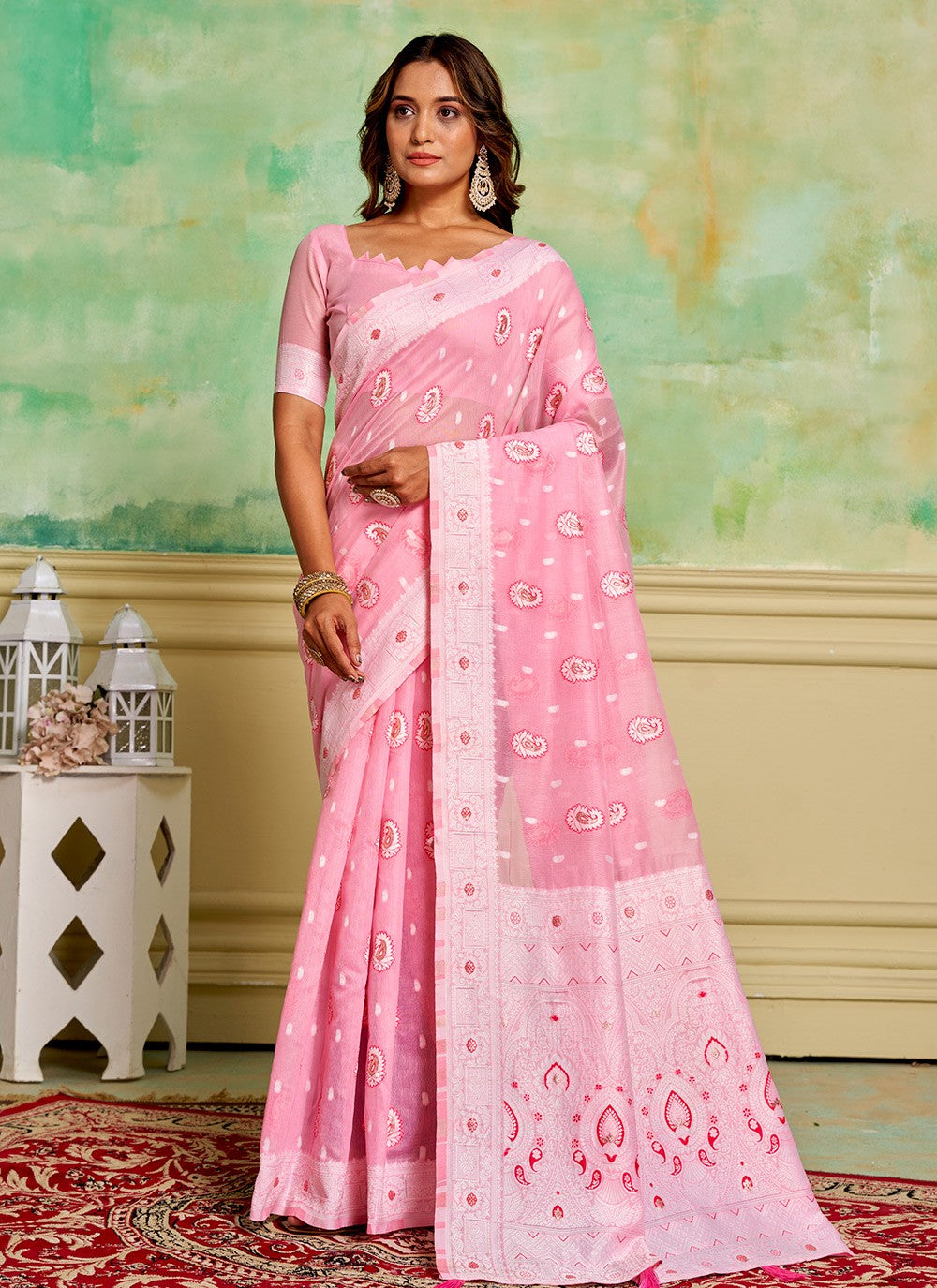 Woven Cotton Saree - S11881