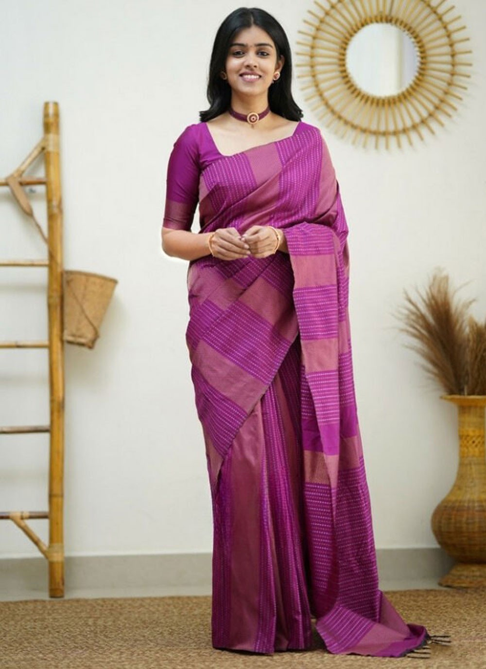 Classic Woven Banarasi Silk Saree - S6002