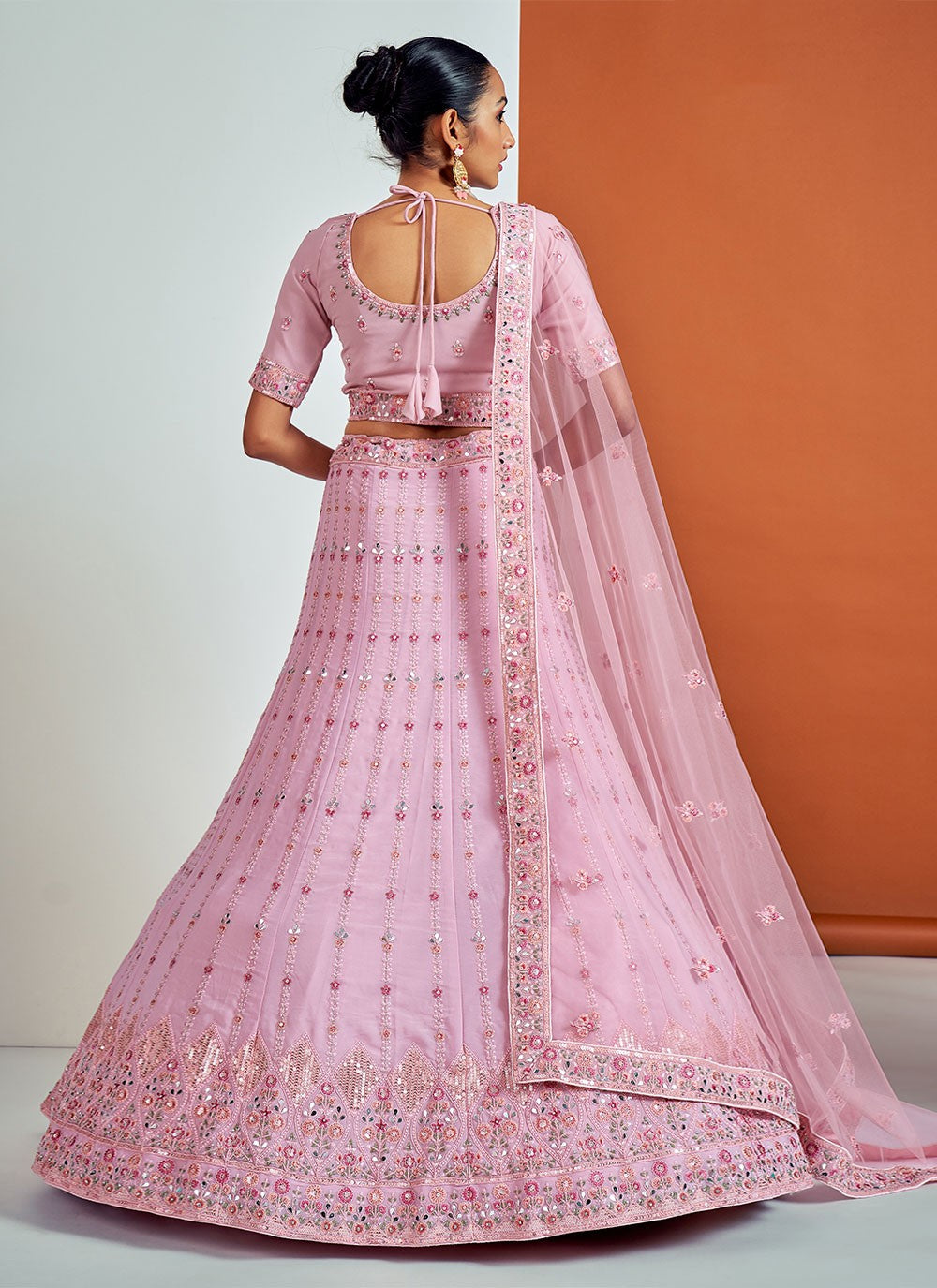 Dori Work Georgette A - Line Lehenga - L0878