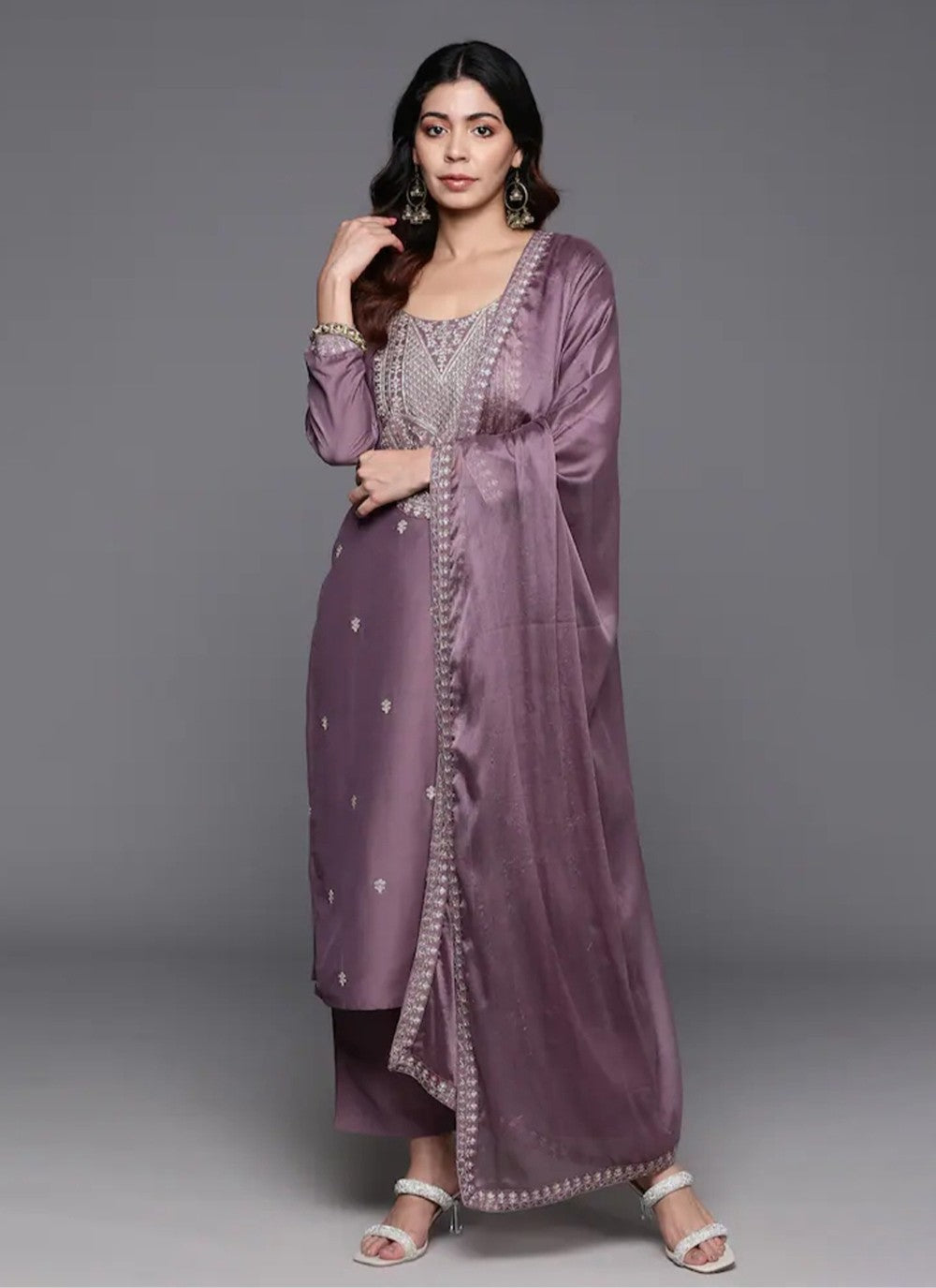 Chanderi , Viscose Pant Style Suit - T3500