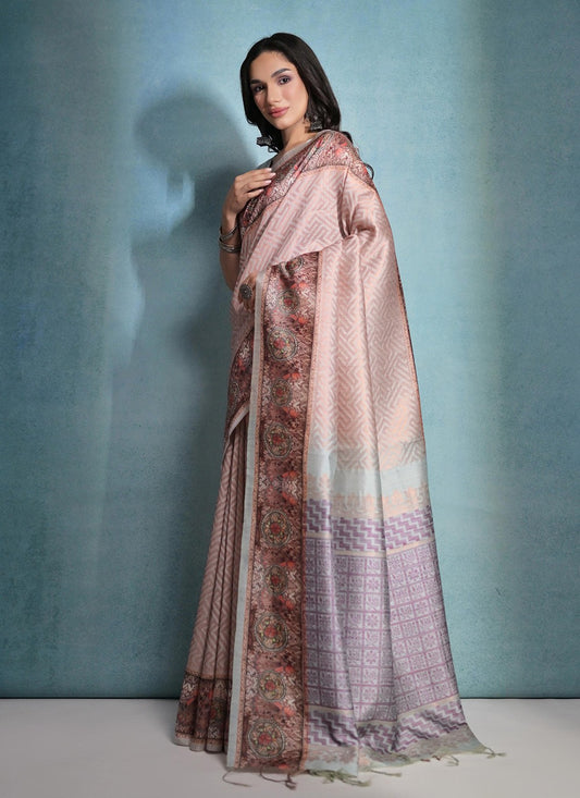 Traditional Printed Cotton Silk Saree - S7142