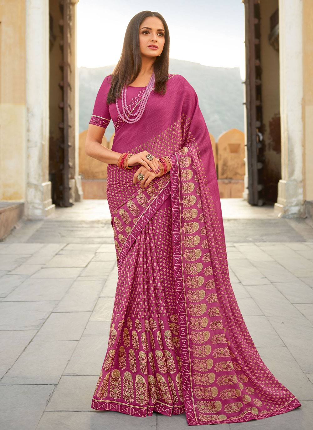 Contemporary Lace Georgette Saree - S2880