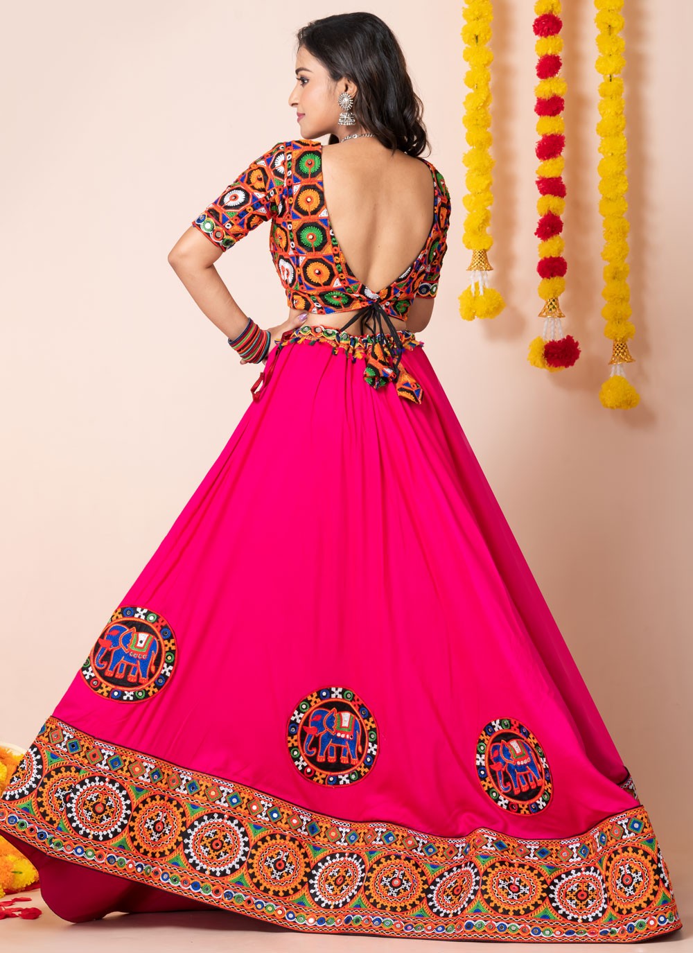 Lace Rayon A - Line Lehenga - L2193