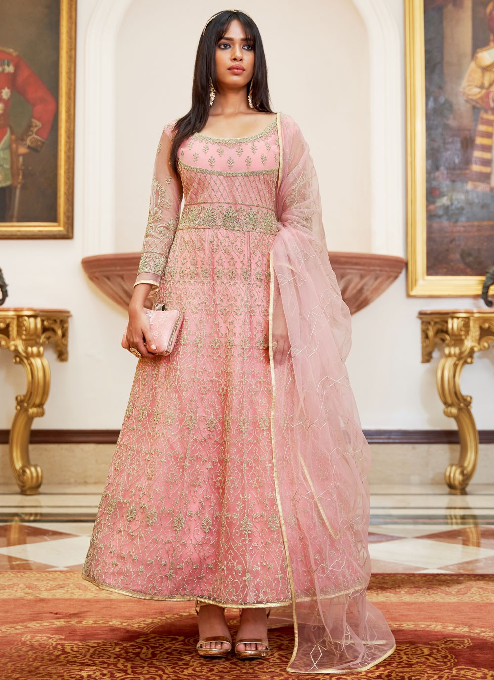 Net Anarkali - T3515