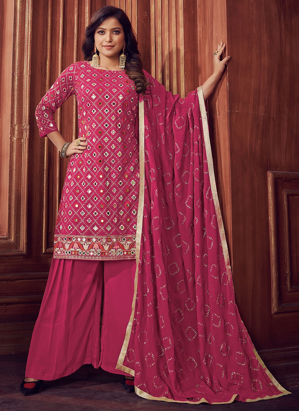 Faux Georgette Pakistani Suit - T661