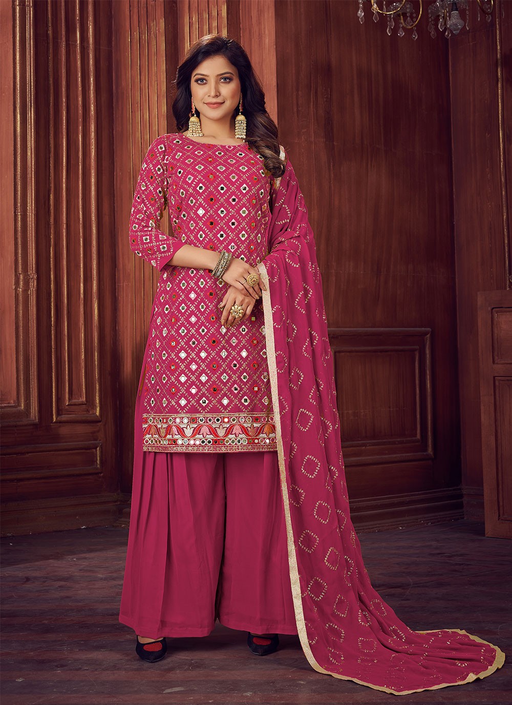 Faux Georgette Pakistani Suit - T661