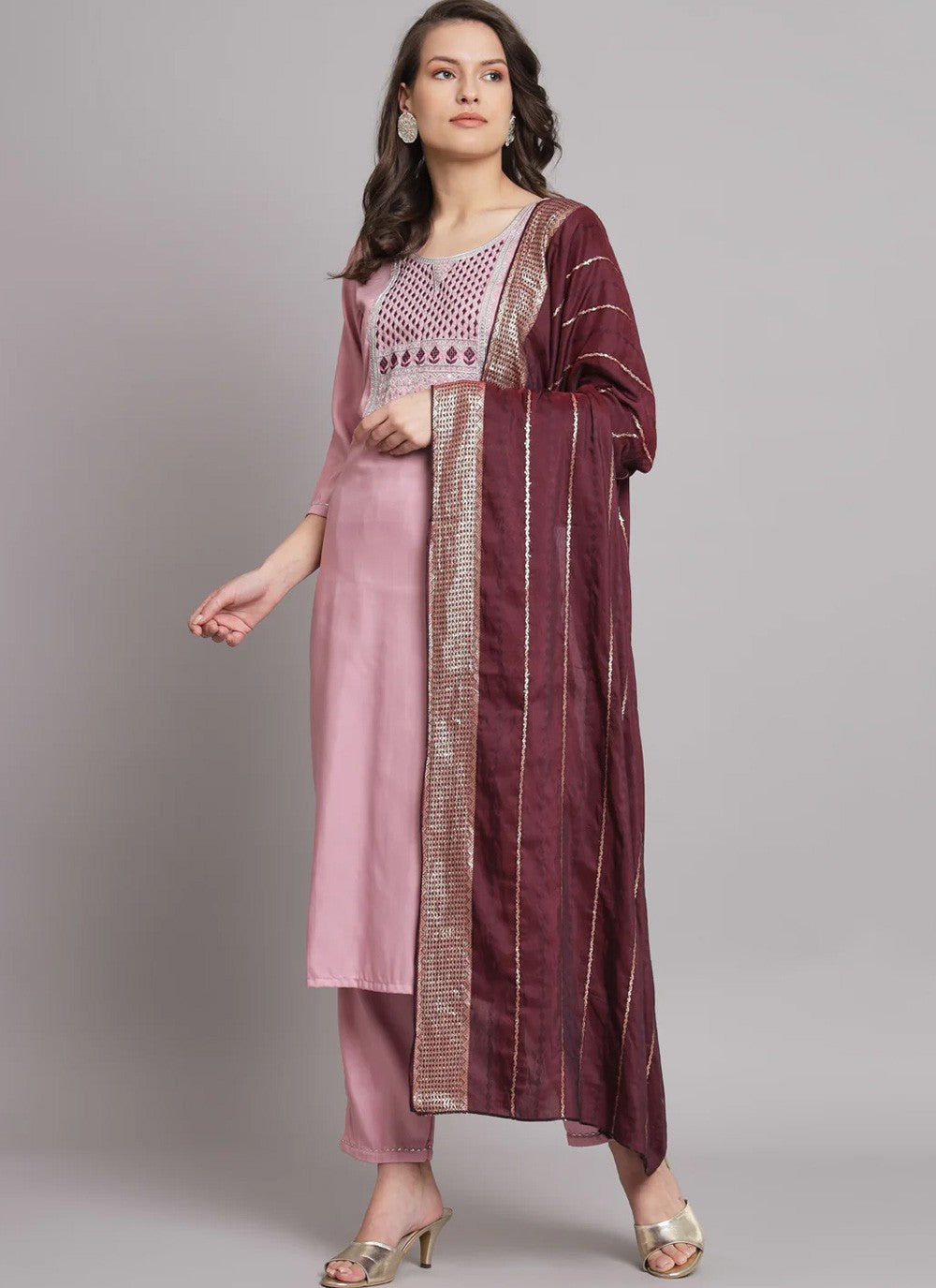 Cotton , Silk Blend Salwar Suit - T1437