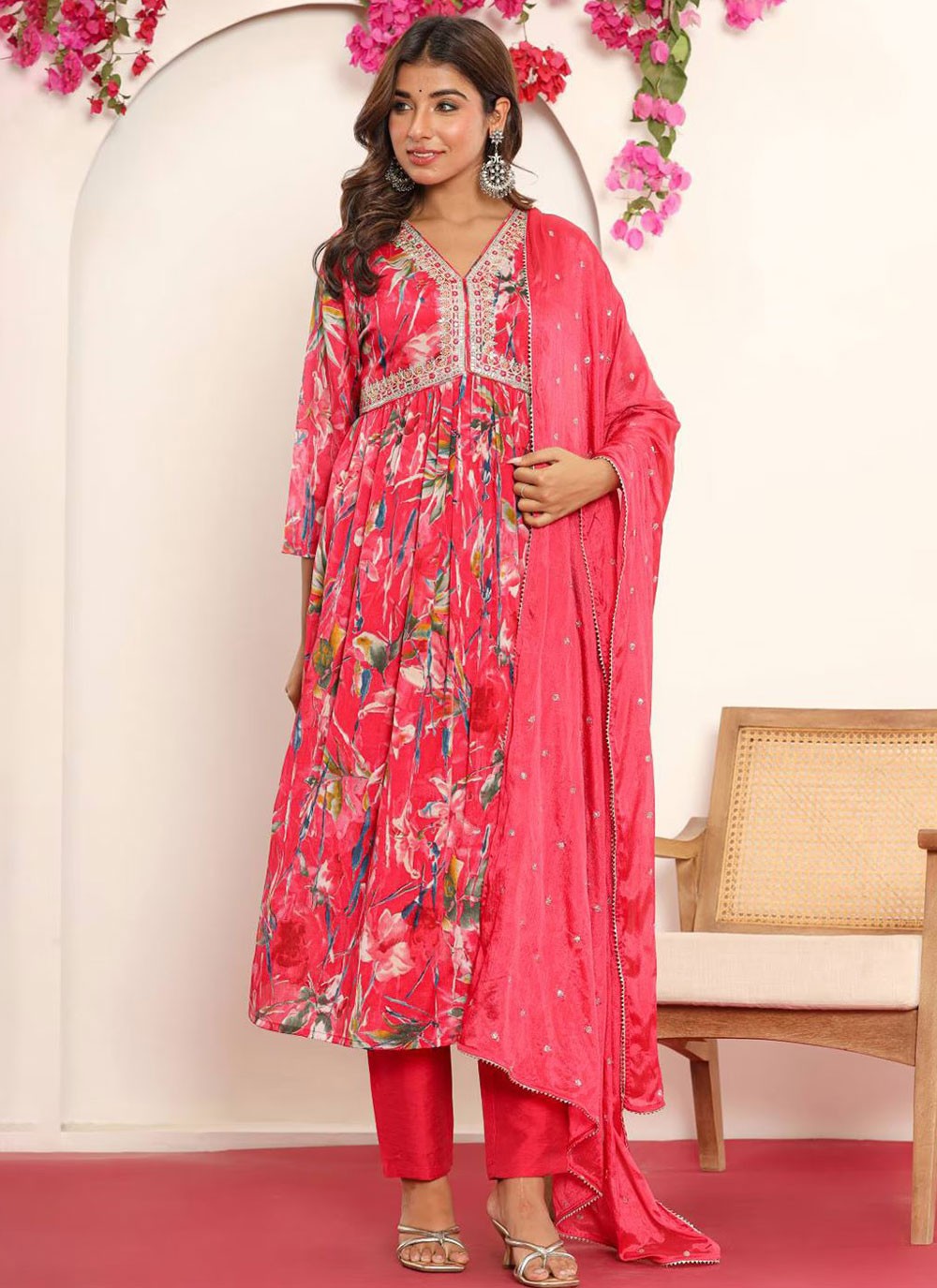 Silk Blend Salwar Suit - T2269