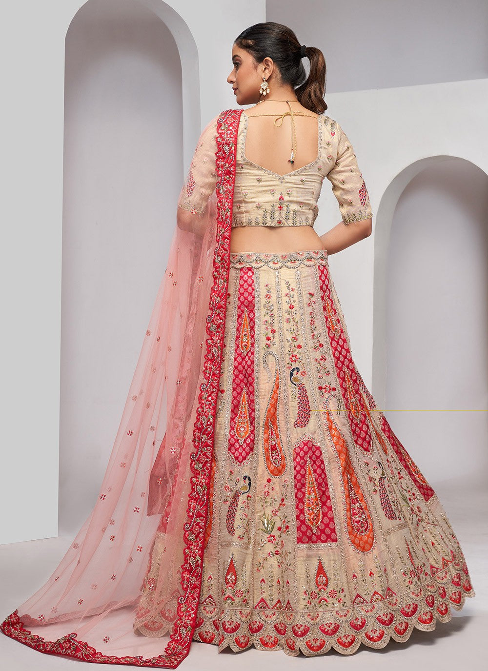 Cutdana Net Lehenga - L3169