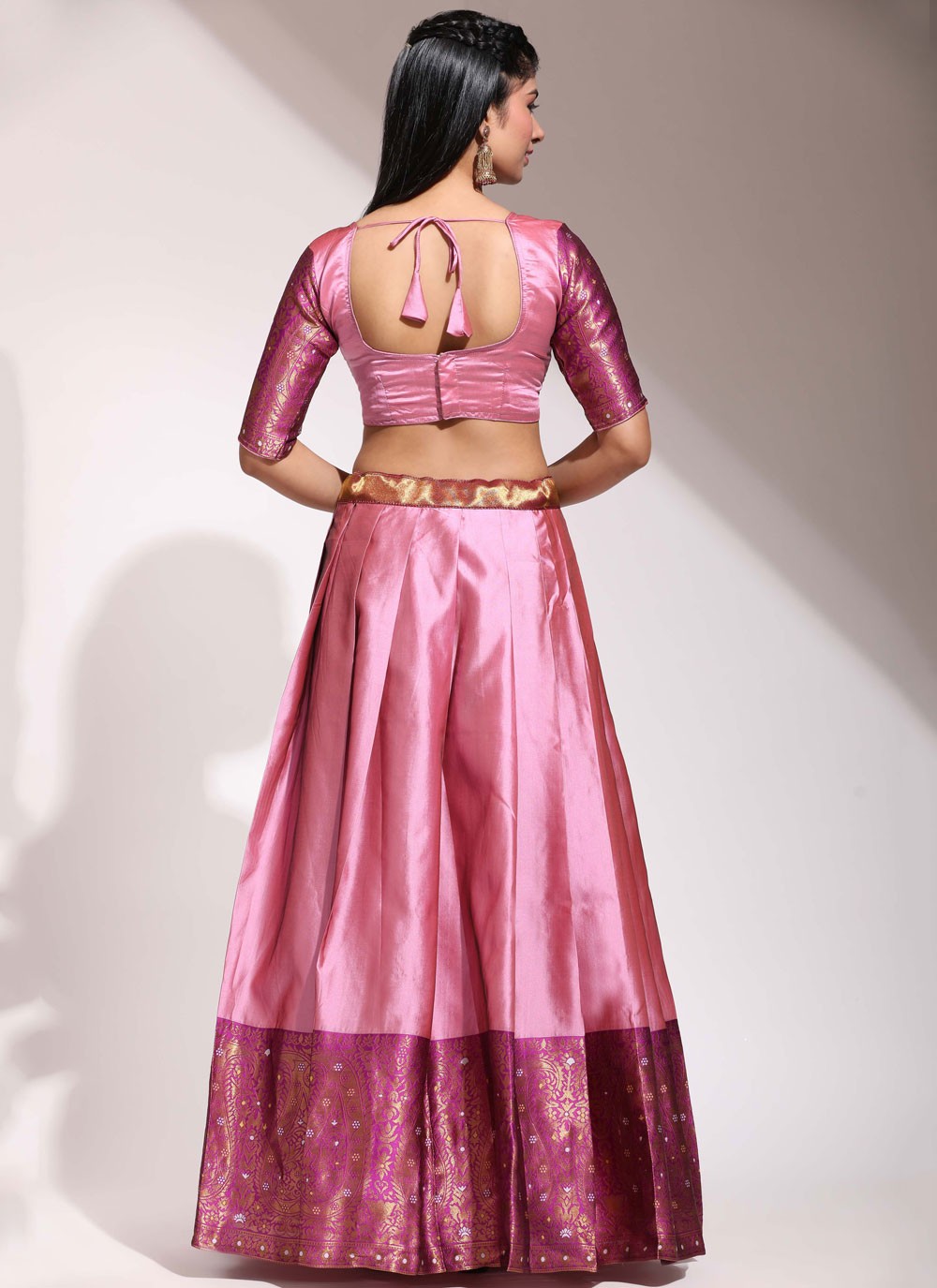 Woven Silk A - Line Lehenga - L2463