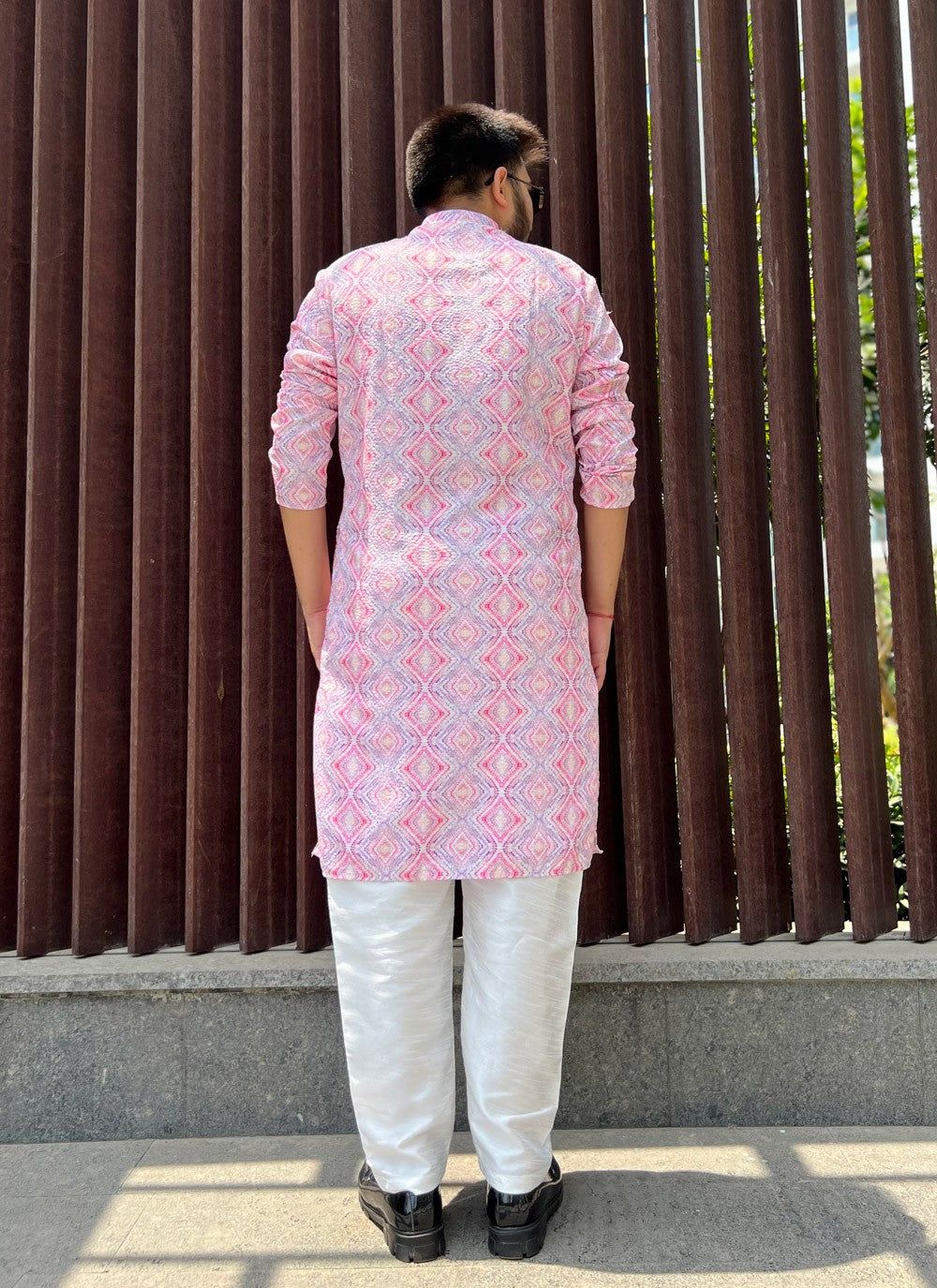 Embroidered Soft Cotton Pink Kurta Pyjama - M5164