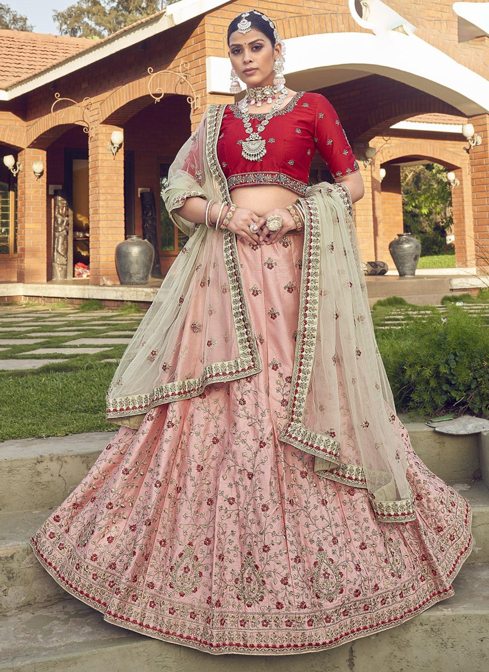 Diamond Satin A - Line Lehenga - L1060