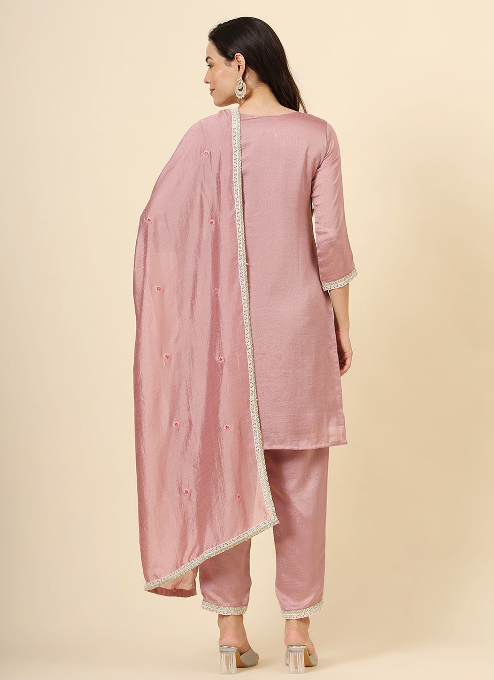 Vichitra Silk Pant Style Suit - T3471