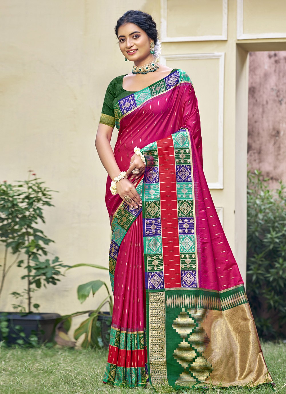 Casual Weaving Zari Silk Yellow Saree - S11389