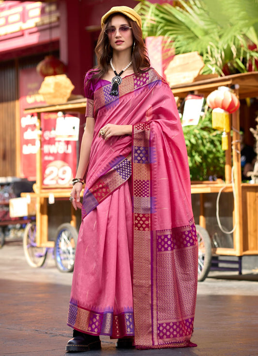 Classic Weaving Zari Banarasi Silk Saree - S7775