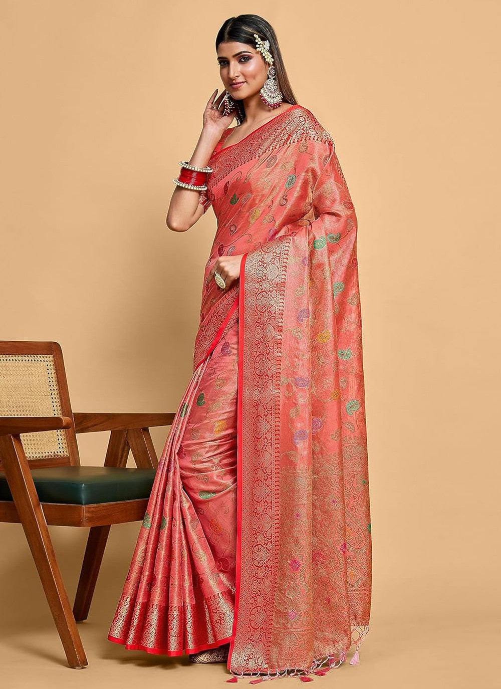 Classic Weaving Zari Kanjivaram Silk Saree - S5322