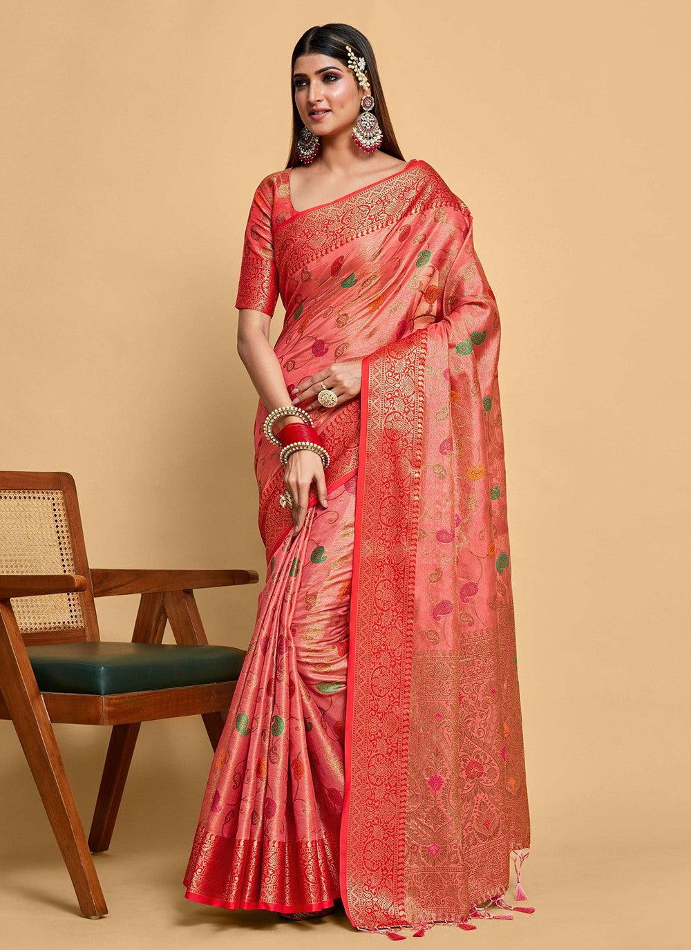 Classic Weaving Zari Kanjivaram Silk Saree - S5322