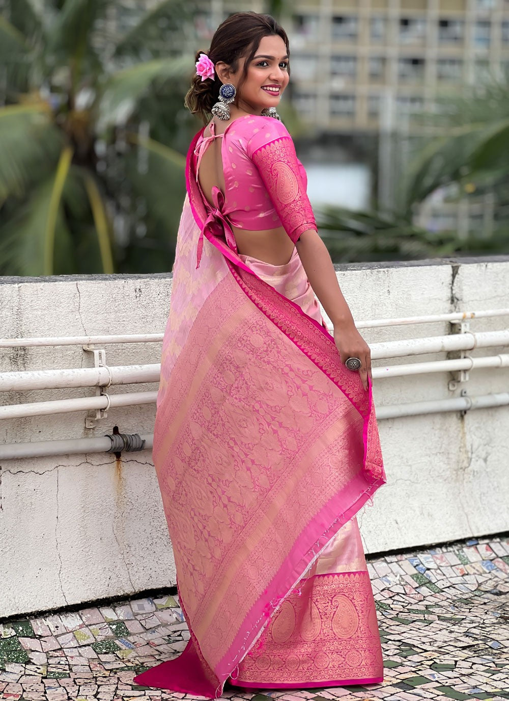 Classic Woven Silk, Tissue Saree - S9052