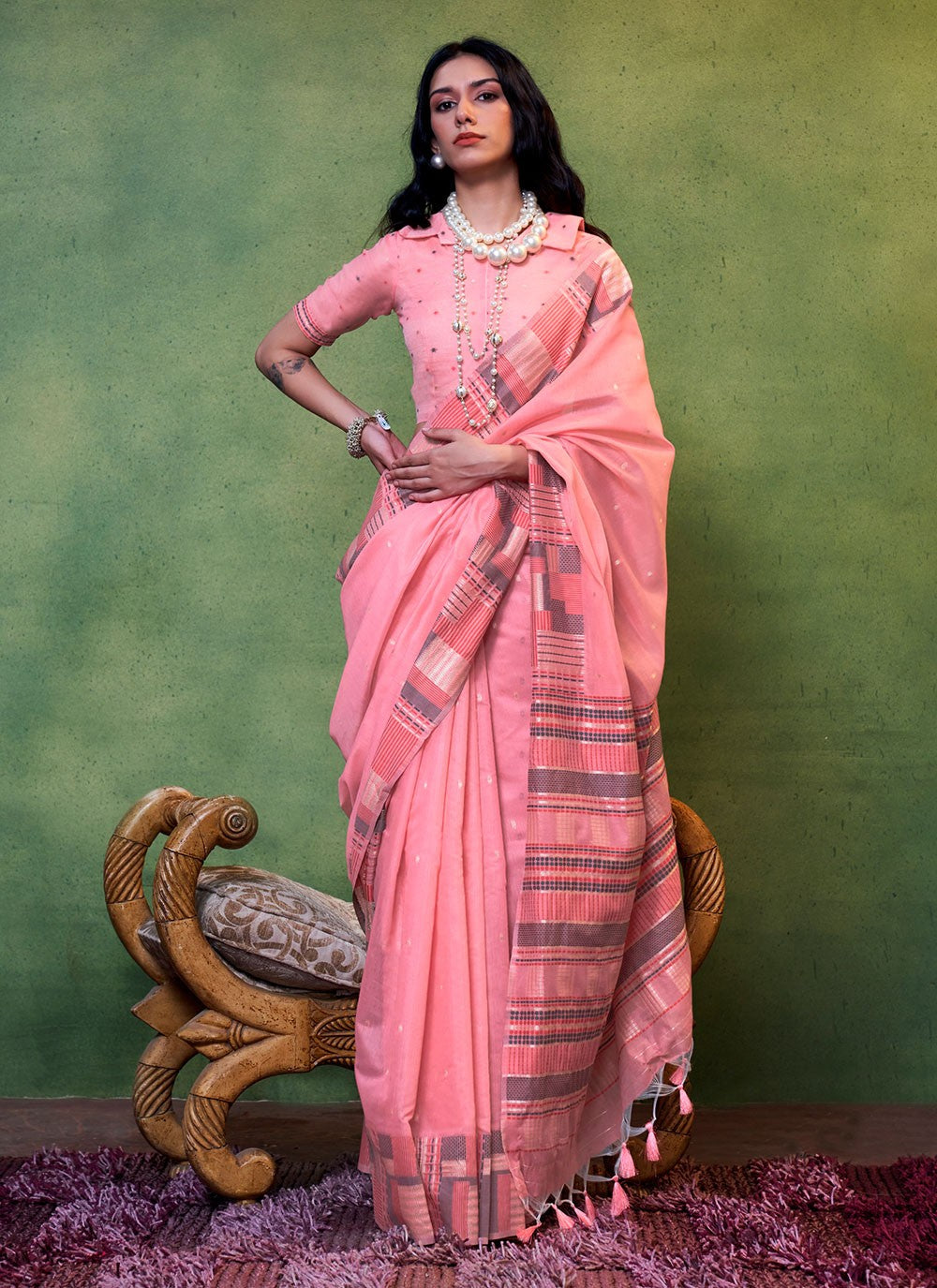 Classic Woven Cotton Saree - S6190