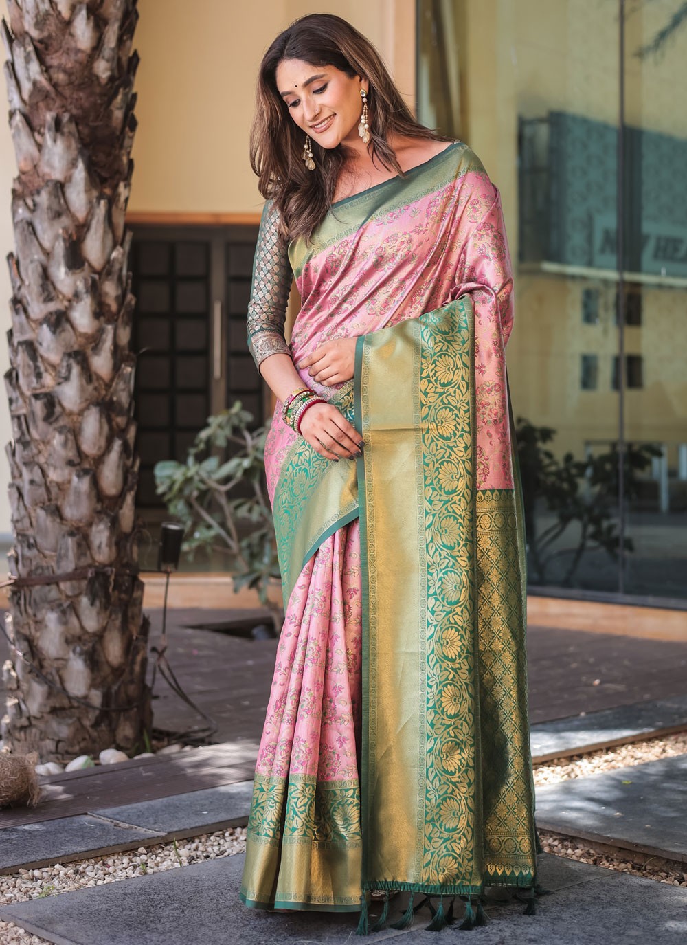 Woven, Zari Malbari Silk Saree - S12308